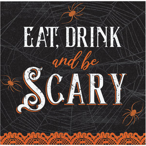 Bulk Pack of 48 Wicked Webs Beverage Napkins