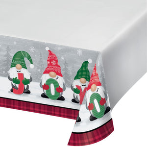 Bulk Pack of 2 Holiday Gnomes Paper Tablecover