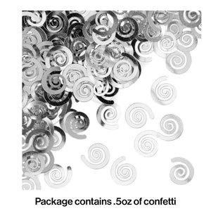 Bulk Pack of 3 Confetti Silver Swirls, 0.5 oz/Pack