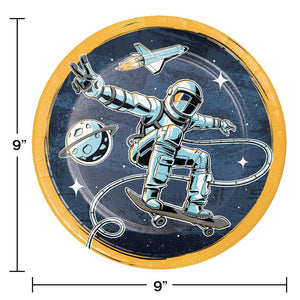 Bulk Pack of 16 Space Skater Dinner Plate