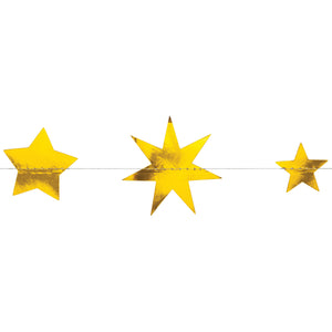 Bulk Pack of 2 Starry Night Stars 12ft Foil Garland