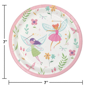 Bulk Pack of 24 Fairy Forest Paper Dessert Plate