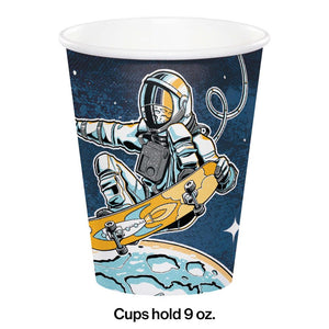 Bulk Pack of 16 Space Skater Hot/Cold Cup 9Oz