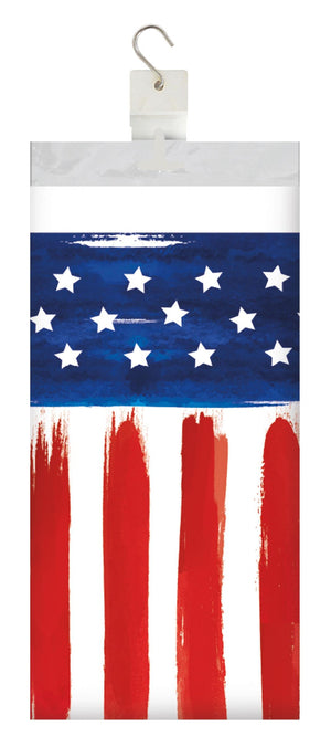 Bulk Pack of 2 Painterly Patriotic Paper Tablecover, 54"x102"