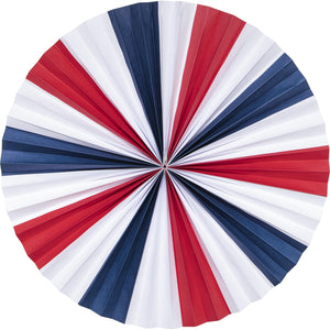 Bulk Pack of 6 Patriotic Fans PR 16" 12" 8"