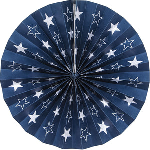 Bulk Pack of 6 Patriotic Fans PR 16" 12" 8"