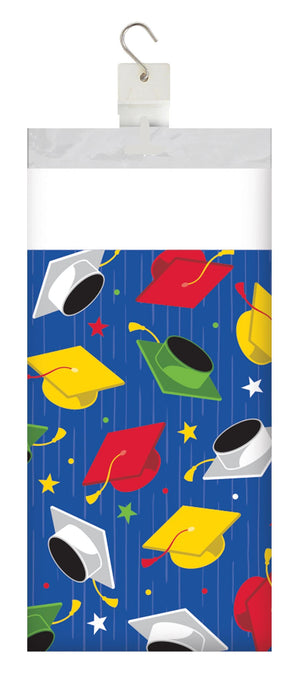 Bulk Pack of 2 Hats Off Grad Paper Tablecover, 54"x102"