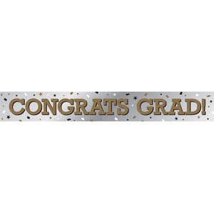 Grad Decor Banner Foil 6' Congrats Grad (1 per Pkg) by Creative Converting