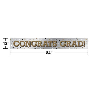 Grad Decor Banner Foil 6' Congrats Grad (1 per Pkg) by Creative Converting