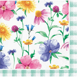 Bulk Pack of 48 Bunny & Blooms Beverage 2Ply Napkin