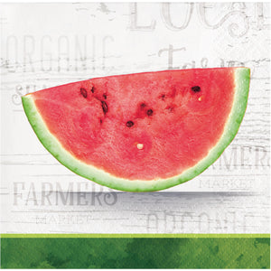 Bulk Pack of 48 Farm Fresh Watermelon Beverage 2Ply Napkin