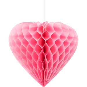 Bulk Pack of 10 Valentine Hearts Hanging Cutouts w/ Honeycomb