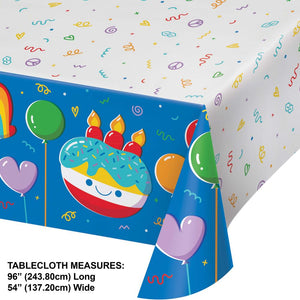 Bubbly Birthday Paper Tablecover, 54"x96" (1/Pkg)