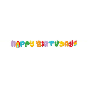 Bubbly Birthday Letter Banner (1/Pkg)