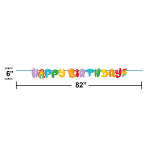 Bubbly Birthday Letter Banner (1/Pkg)