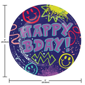 Graffiti Party 8.75 inch Paper Dinner Plate (8/Pkg)