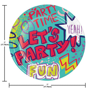 Graffiti Party 6.75 inch Paper Luncheon Plate (8/Pkg)