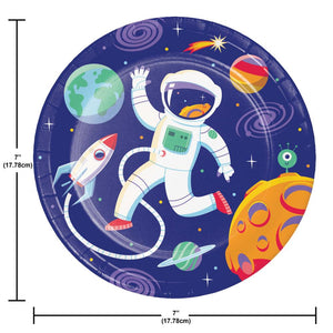 Space Adventures 6.75 inch Paper Luncheon Plate (8/Pkg)