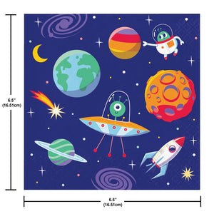 Space Adventures 2-Ply Paper Luncheon Napkin (16/Pkg)