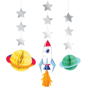 Space Adventures Hanging Cutouts w/ Tassels (3/Pkg)