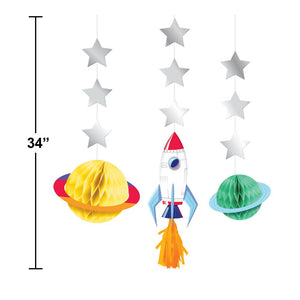 Space Adventures Hanging Cutouts w/ Tassels (3/Pkg)