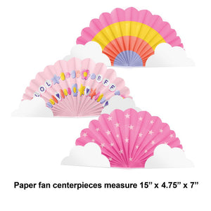 Sweet Dreams Centerpiece Fans (3/Pkg)