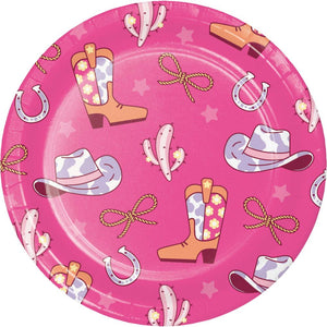 Boots and Bows 8.75 inch Paper Dinner Plate (8/Pkg)