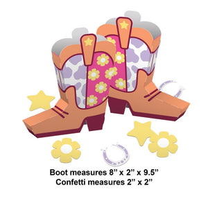 Boots and Bows 3D Centerpiece w/ Cutouts (2/Pkg)