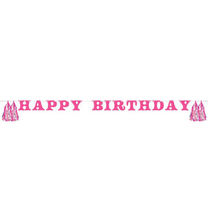 Boots and Bows Letter Banner w/ Tassels (1/Pkg)