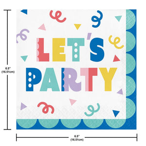 Party Patterns 2-Ply Paper Luncheon Napkin (16/Pkg)