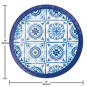 Blue Willow Paper 9.75 inch Banquet Plate (8/Pkg)