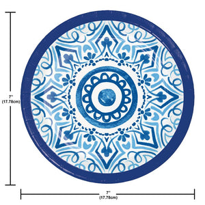 Blue Willow 6.75 inch Paper Luncheon Plate (8/Pkg)