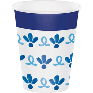 Blue Willow Paper Hot/Cold Cup 12oz. (8/Pkg)