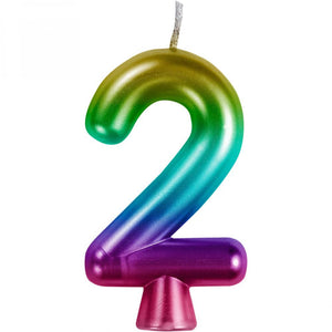 Rainbow 2 Birthday Candle (1/Pkg)