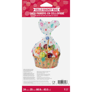 Bulk Pack of 3 Snowflake Basket Bag