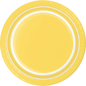 Bulk Pack of 20 Soft Yellow Sturdy Style Dinner Plate