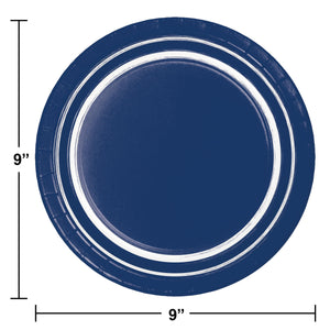 Bulk Pack of 20 Navy Blue Sturdy Style Dinner Plate