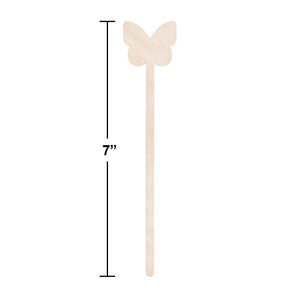 Dolly Parton Wooden Butterfly Cocktail Stirs (12/Pkg) by Creative Converting