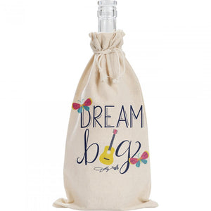 Bulk Pack of 2 Dolly Parton Canvas "Dream Big" Canvas Wine Gift Bag