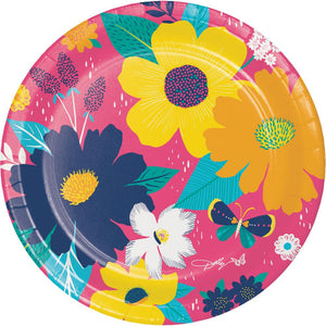 Bulk Pack of 16 Dolly Parton Blossoming Beauty Paper 7" Dessert Plates