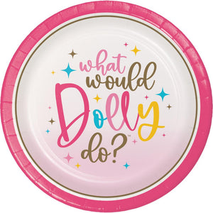 Bulk Pack of 16 Dolly Parton What Would Dolly Do? Paper 7" Dessert Plates