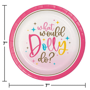 Bulk Pack of 16 Dolly Parton What Would Dolly Do? Paper 7" Dessert Plates