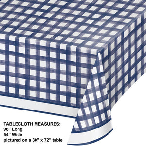 Bulk Pack of 2 Dolly Parton Navy Gingham Paper Table Cover