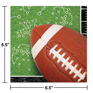 Bulk Pack of 32 Football Kick Off 2Ply Luncheon Napkin