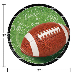 Bulk Pack of 24 Football Kick Off 7" Dessert Plate