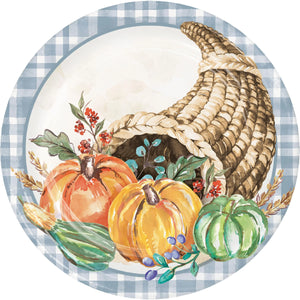 Bulk Pack of 16 Decadent Cornucopia Dinner Plate