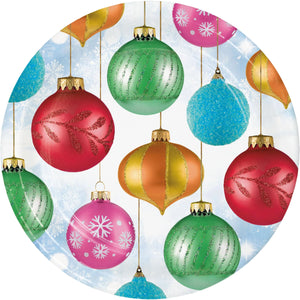 Bulk Pack of 24 Bright Ornaments 7" Dessert Plate