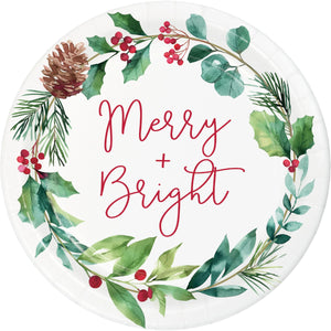 Bulk Pack of 16 Chic Holiday Dinner Plate