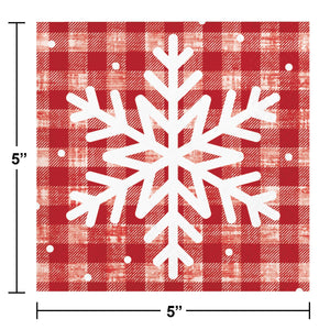 Bulk Pack of 48 Let It Snow Beverage 2Ply Napkin