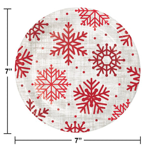 Bulk Pack of 24 Let It Snow 7" Dessert Plate